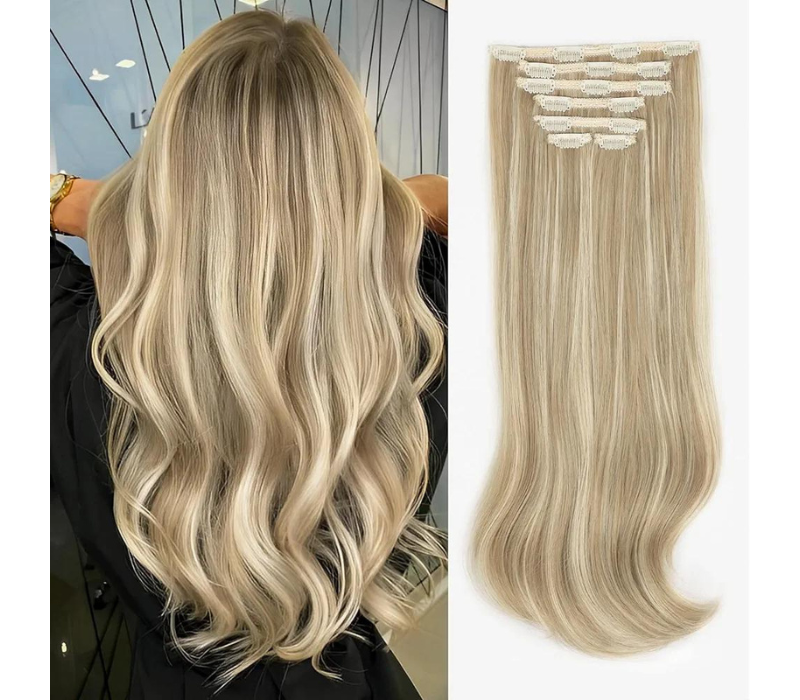 REECHO Blonde Beach Weaves clip-in hair extentions - 4pcs, 24inch